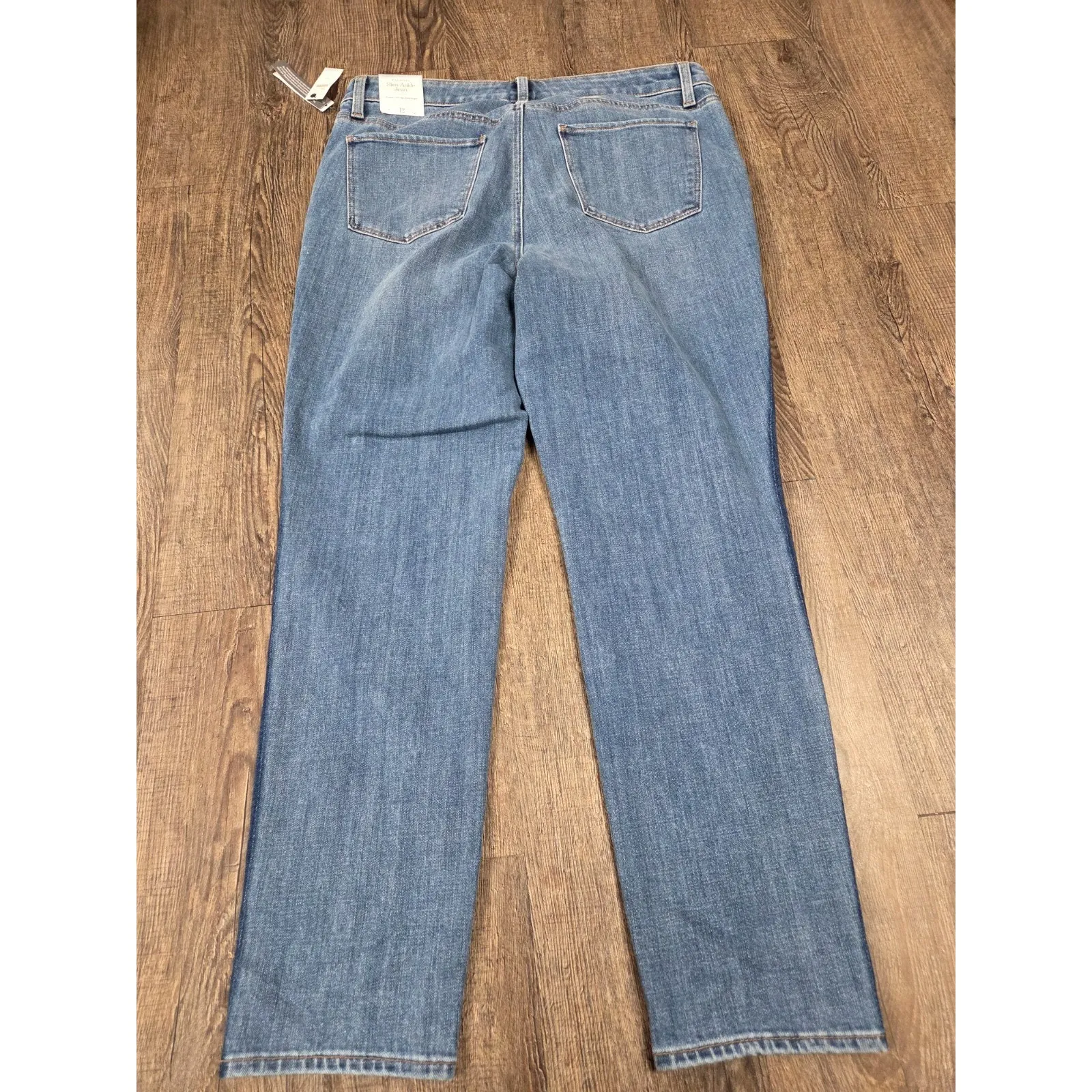 Talbots NWT Slim Ankle Jean Medium Wash Side Stripes Size 12 Stretch - Image 6