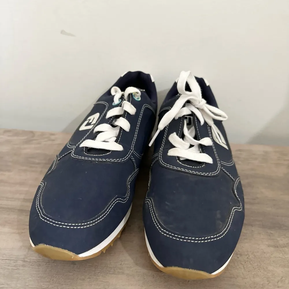 Footjoy Sport Retro 92387 Womens Navy Spikeless Golf Shoes Size 9M EUC - Image 4