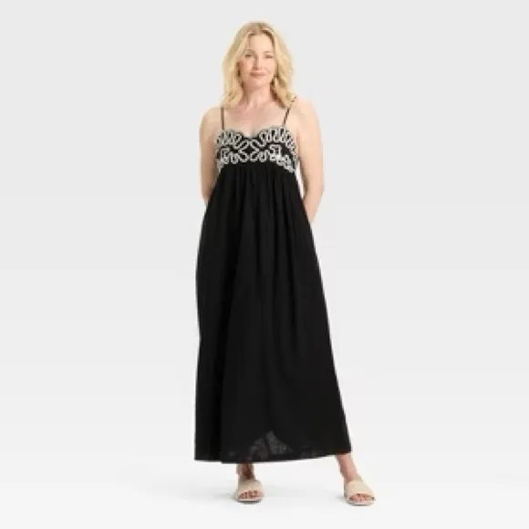 A New Day Crewel Maxi A-Line Dress size 1X - Image 2