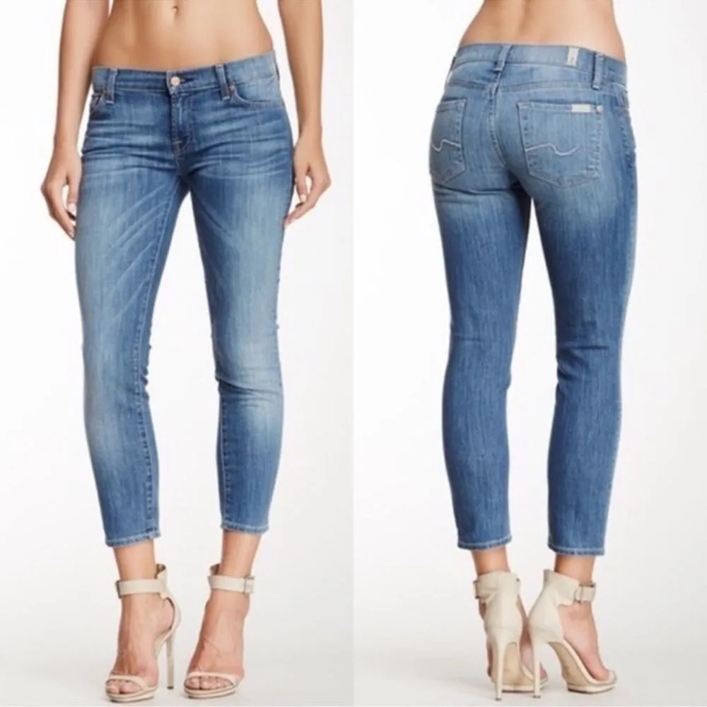 7 For All Mankind Low Rise Crop Roxanne Jeans Size 29 - Image 2