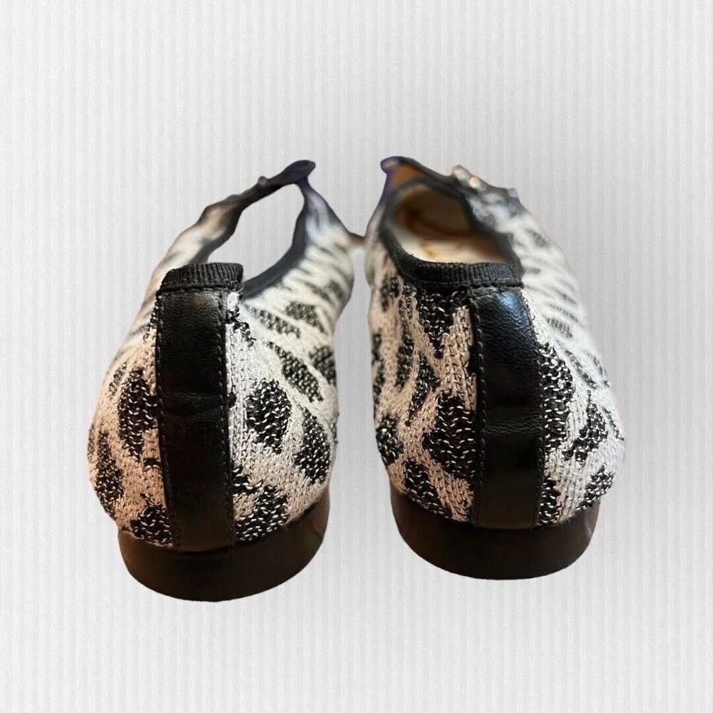Sam Edelman Sara 7.5M Flats Black & White Glitter - Image 5