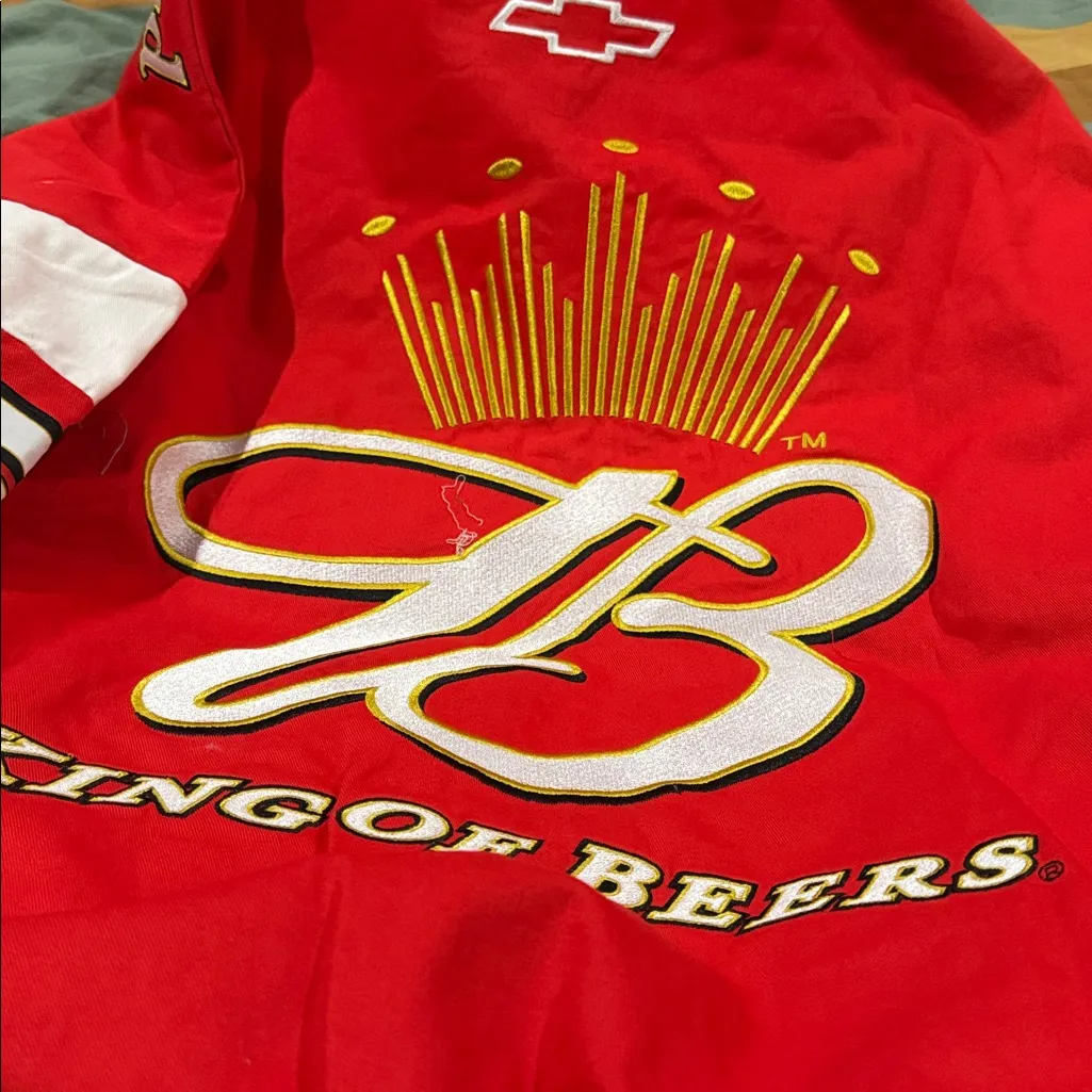 NWT NASCAR Dale Earnhardt Jr  Budweiser s Jacket XXL Red Chevrolet MOTO Racing - Image 10