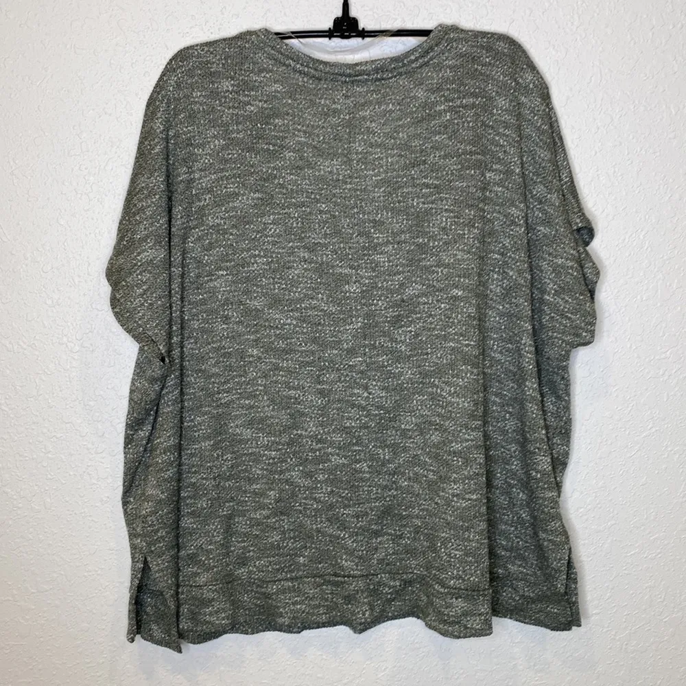 Time and True Knit V-neck Cap Sleeve Sweater Top Heathered EUC Sz XXL Stretch - Image 8