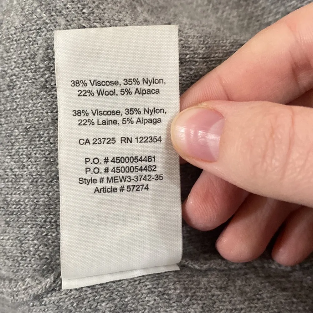 Aritzia Golden by TNA Roohan grey alpaca wool blend sweater poncho size XXS / XS Gray - Image 10