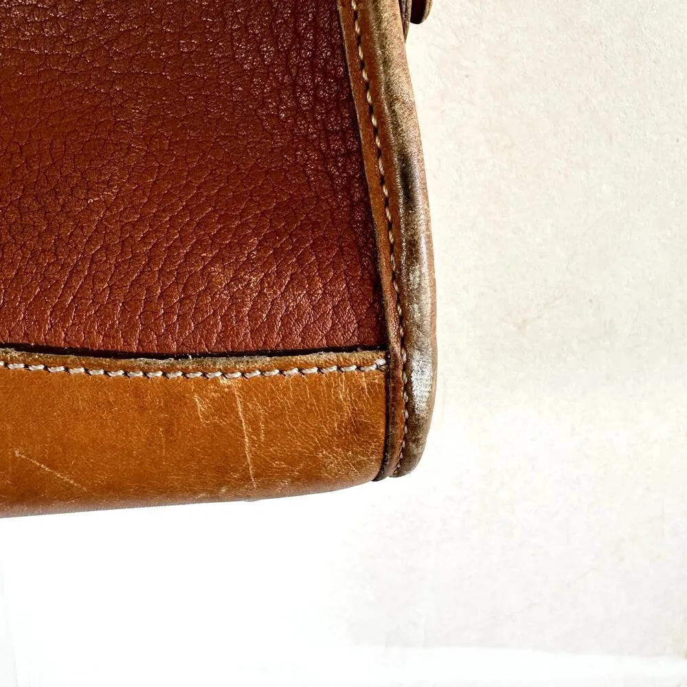 Vintage Dooney & Bourke Crossbody Satchel Bag  Adjustable Zip Closure Brown - Image 10