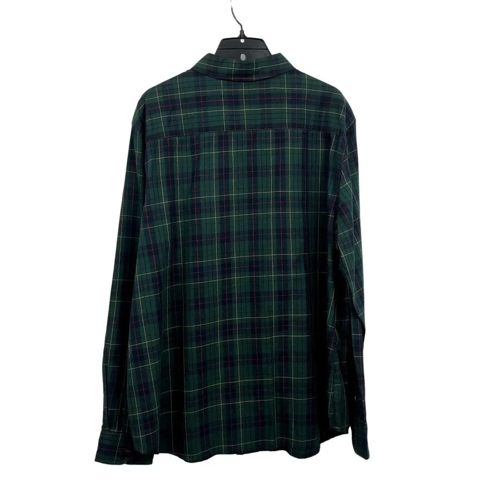 Pendleton Blouse Womens 18 NEW Celebration Tartan Blue Green - Image 2