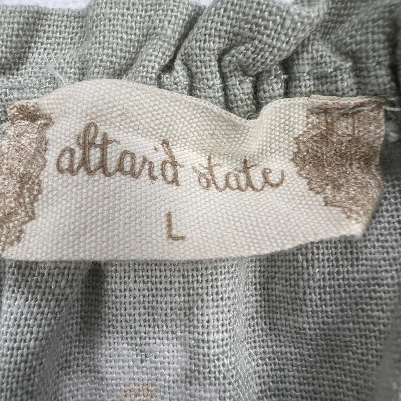 Altar’d State Sage Green Daisy Floral Smocked Babydoll Ruffle Mini Dress Size L Size L - Image 8