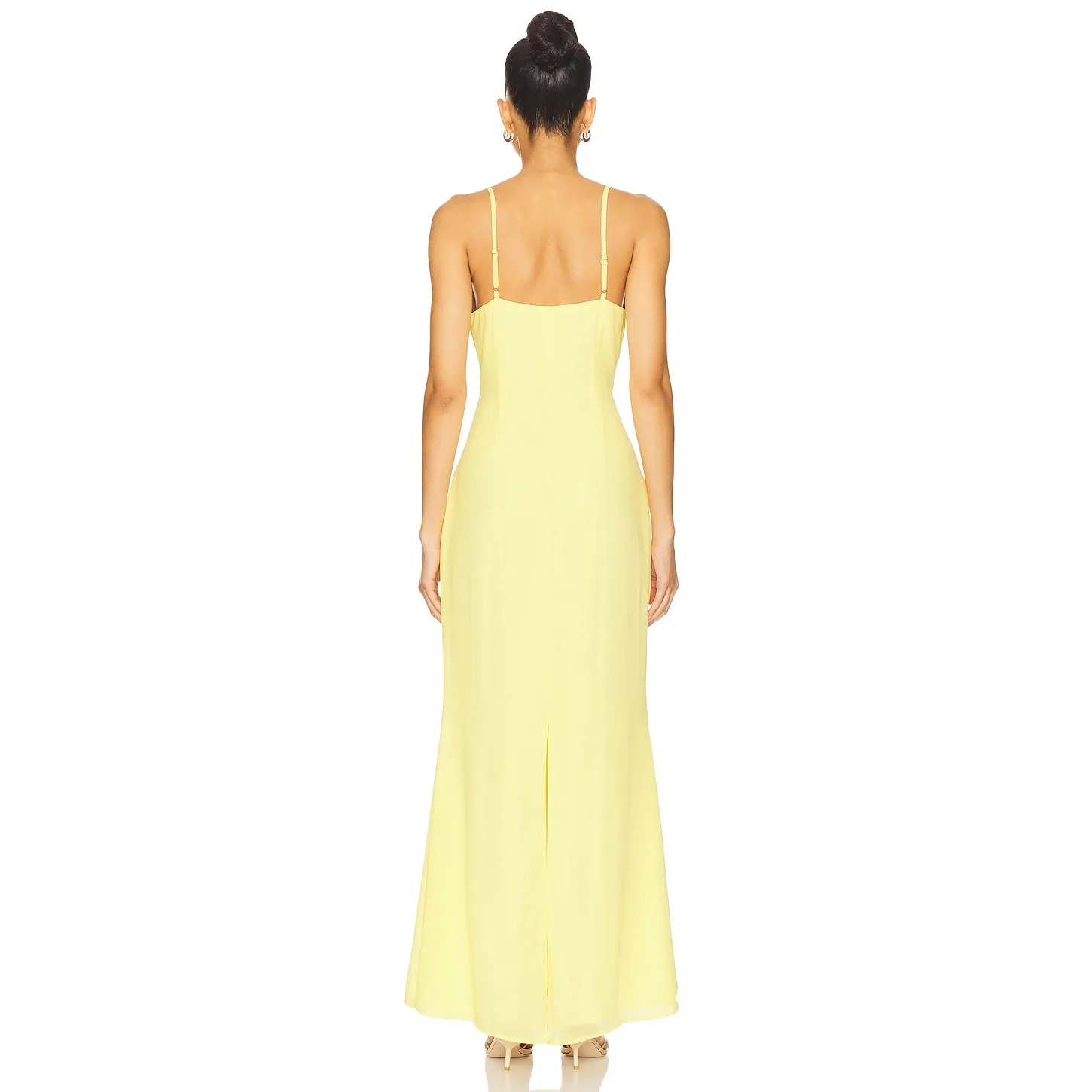 More to Come Vienna Baby Yellow Fairy Minimalist Girly Maxi Dress NWT Small - Image 3