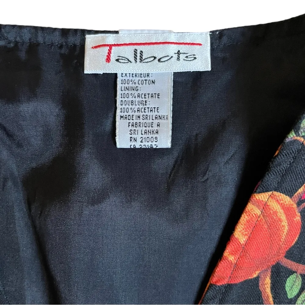 Vintage Talbot's Fall Pumpkins Print Vest Women's Size Medium - Image 4