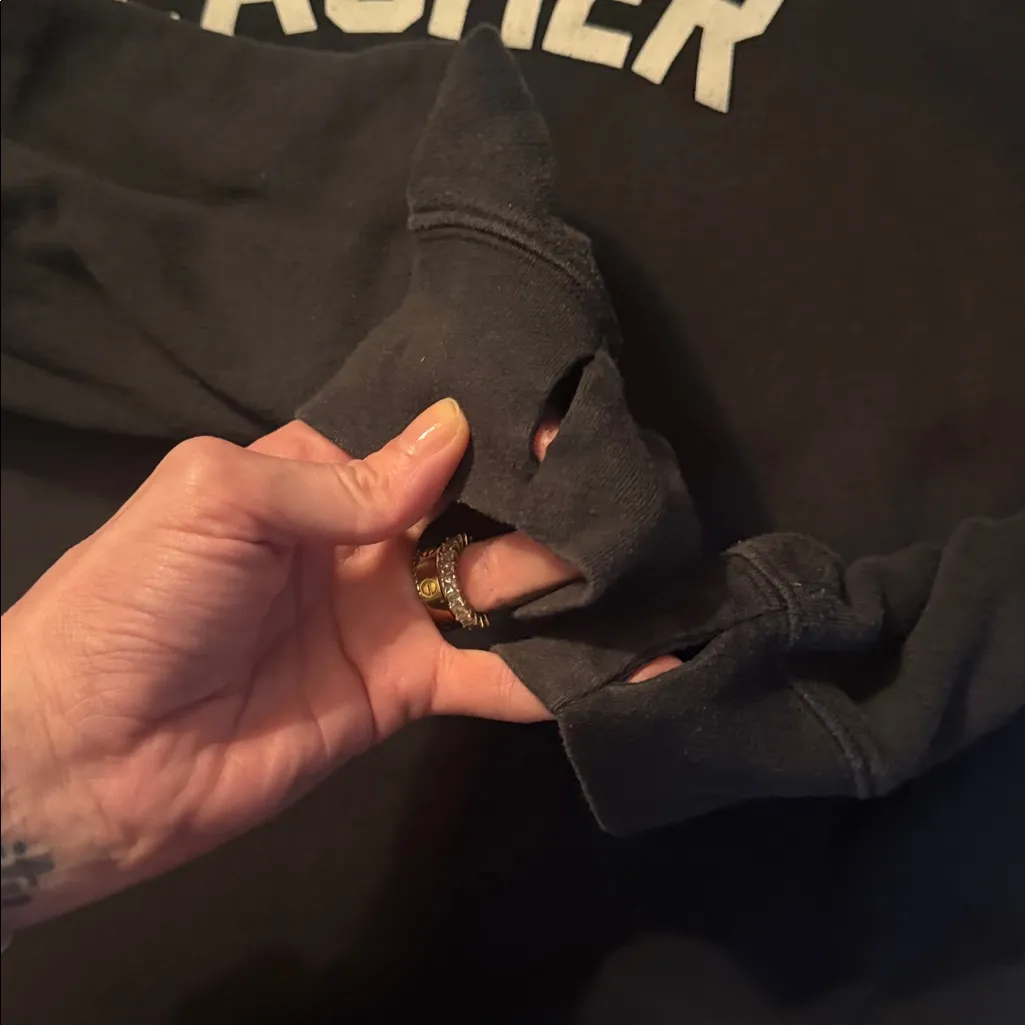 🖤Teacher Woman’s Black Crewneck Sweatshirt W/Thumb Holes•Size:XL🖤 - Image 4