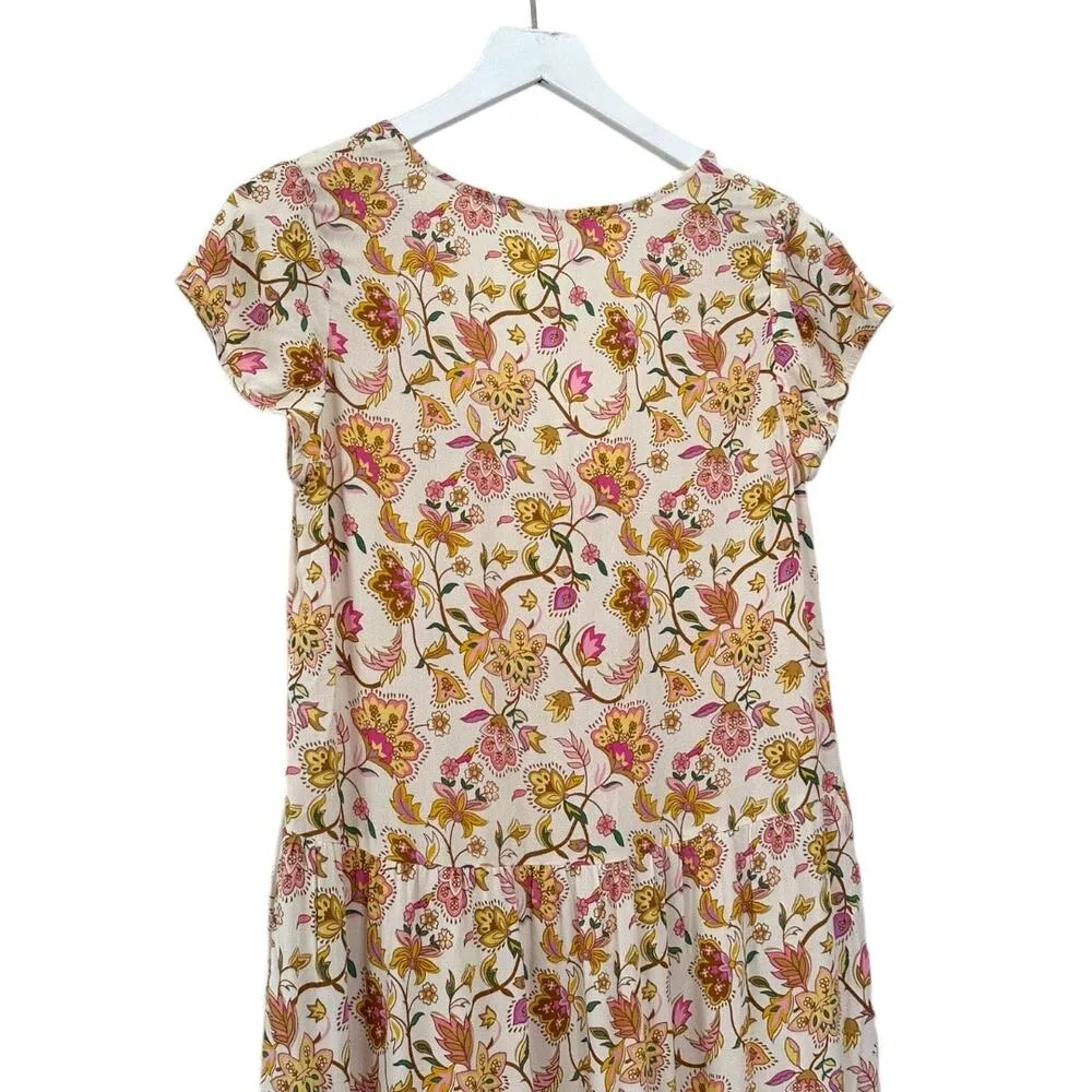 Spell & The Gypsy Portobello Road Babydoll Midi Dress Size XS Yellow - Image 7