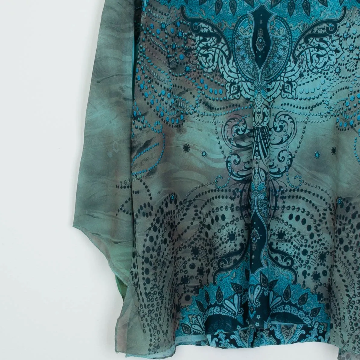 Dressbarn Womens Whimsigoth Forest Fairy Embellished Tunic Top Size 2X V Neck - Image 9