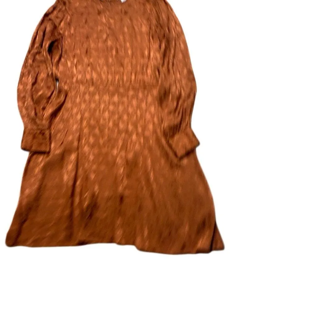 Scotch & Soda Maison Scotch Starwatcher Dress XL Orange Paisley Mini Long Sleeve - Image 6