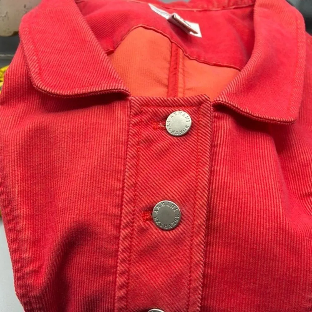 Armani Exchange distressed aged size Medium pinwale corduroy jacket - Image 10