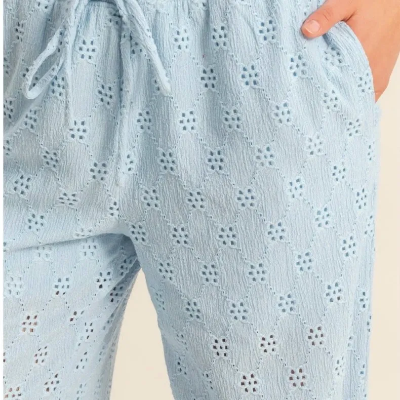 HYFVE Light Blue Wide Leg Pants - Image 4