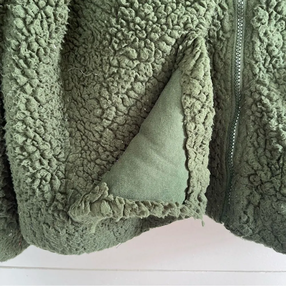Splendid Green Faux Sherpa Jacket - Image 7