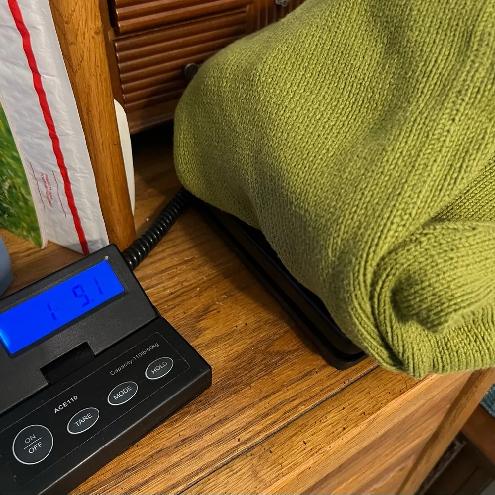 Jones New York Sport Green Hooded Button Up Sweater Jacket Pockets Women’s Large - Image 7