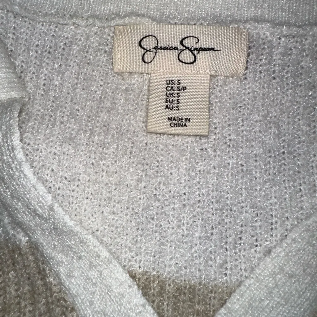 Jessica Simpson Striped Collared Knit Sweater - Image 5