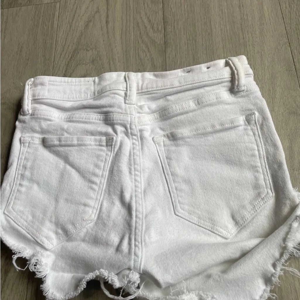 All Saints White Denim Shorts - Image 3