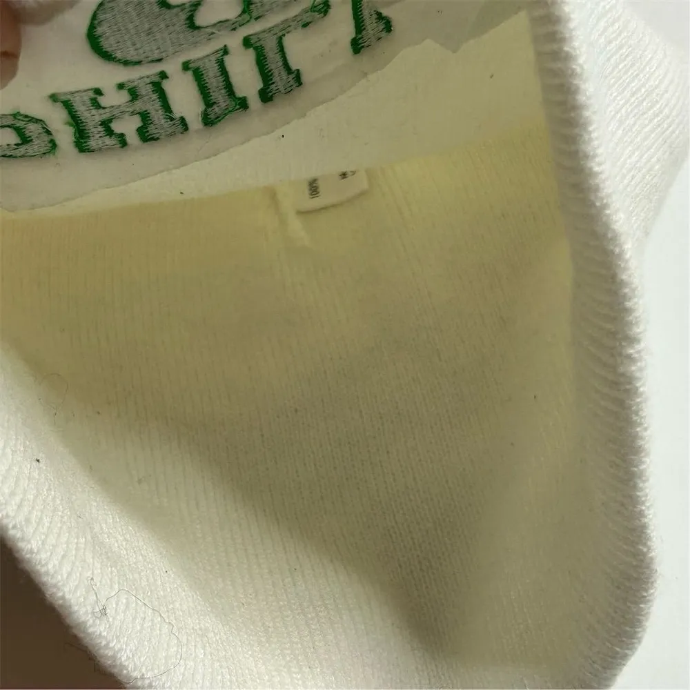 Philly Irish Embroidered Beanie Hat White Green Unisex Winter Warm Casual - Image 5