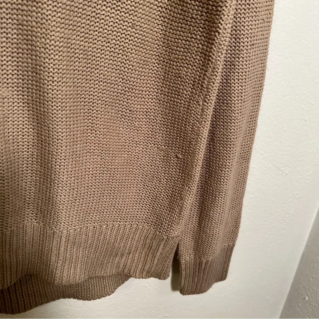 Zara Knit Crewneck Sweater Beige Open Back M - Image 4