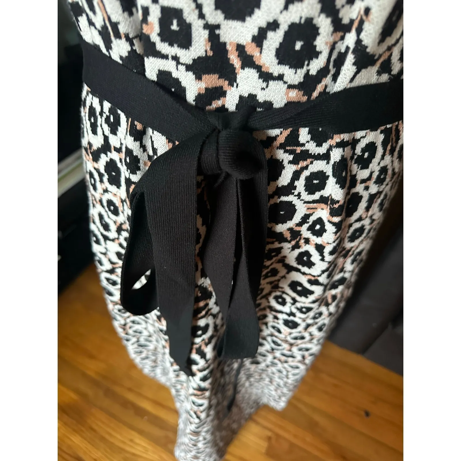 Diane von Furstenberg x Target Halter Tie Neck Poppy Sweaterknit Midi Dress. - Image 3