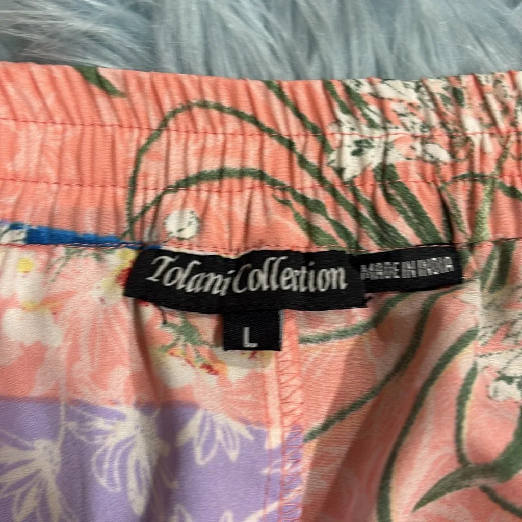 NWOT Tolani Collection Patchwork Floral Ruffle Skirt sz L - Image 9