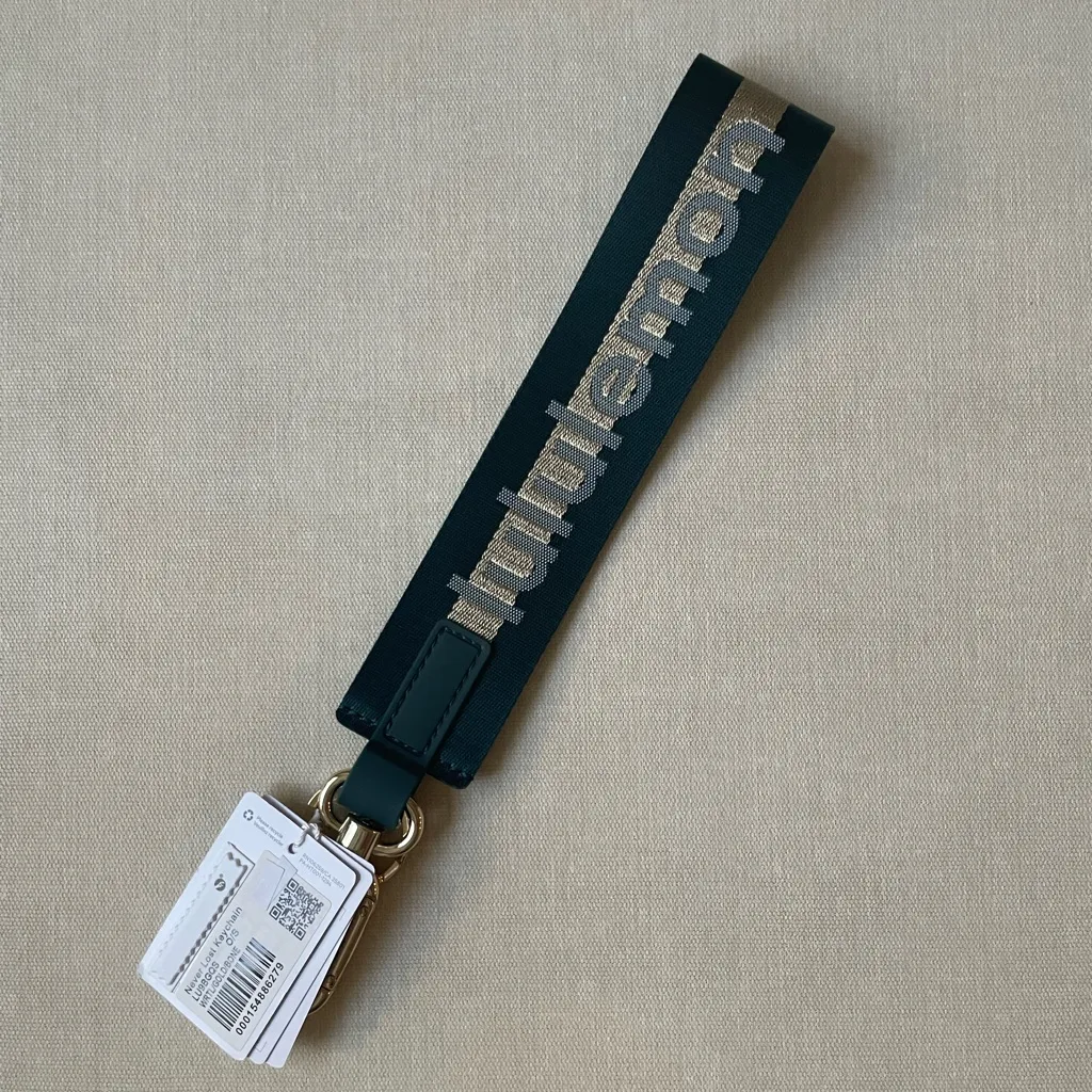Lululemon Never Lost Keychain *Word Mark* - Warp Teal/Gold - Image 8