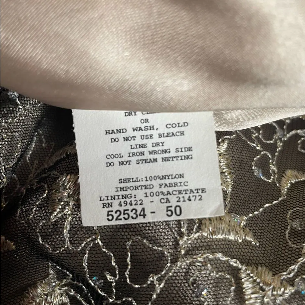 Vintage Y2K 90s Jessica McClintock Straples Basque Drop Waist Mini Dress Lace‎ 6 - Image 6