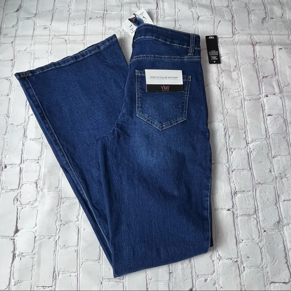 YMI Womens Junior Style Blue Flare Leg Denim Sz 7/28 NWT - Image 10
