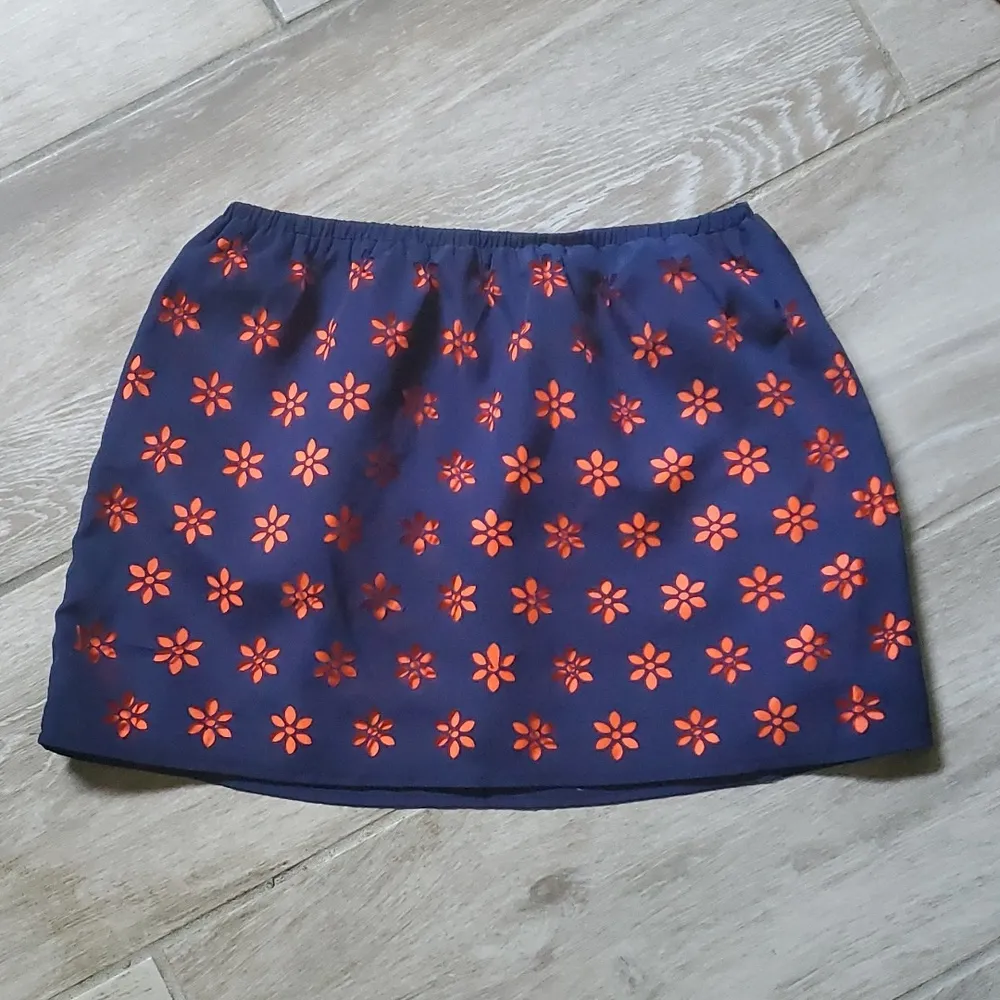 Umgee Floral Eyelet Elastic Waist Mini Skirt - Image 7