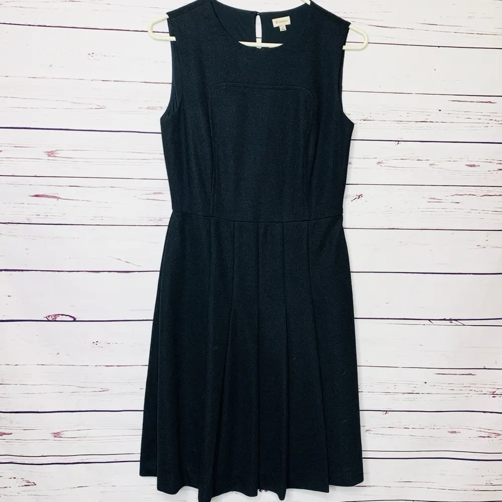 Cremieux Black Sleeveless Pleated Dress Size 6 Small - Image 4