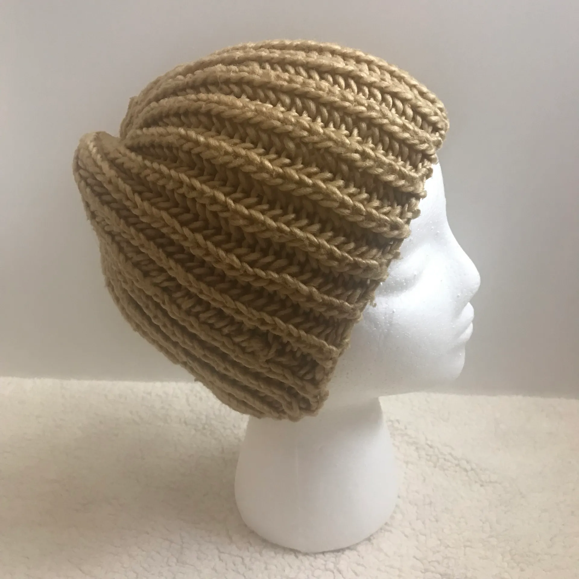 Crochet Women’s Ribbed Beanie Hat - Image 3