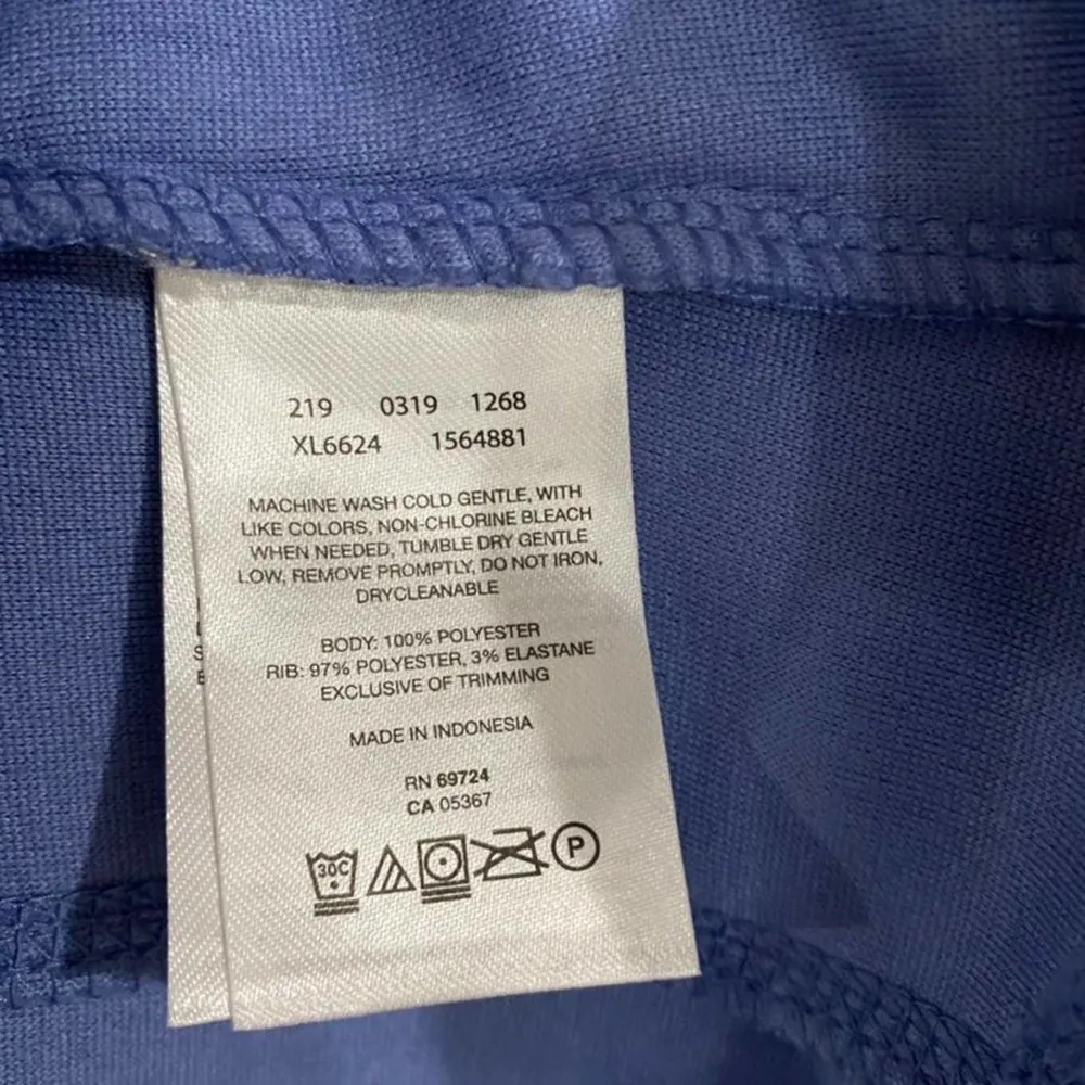 Columbia Blue Fleece Mock Neck Sweatshirt XS - Image 7