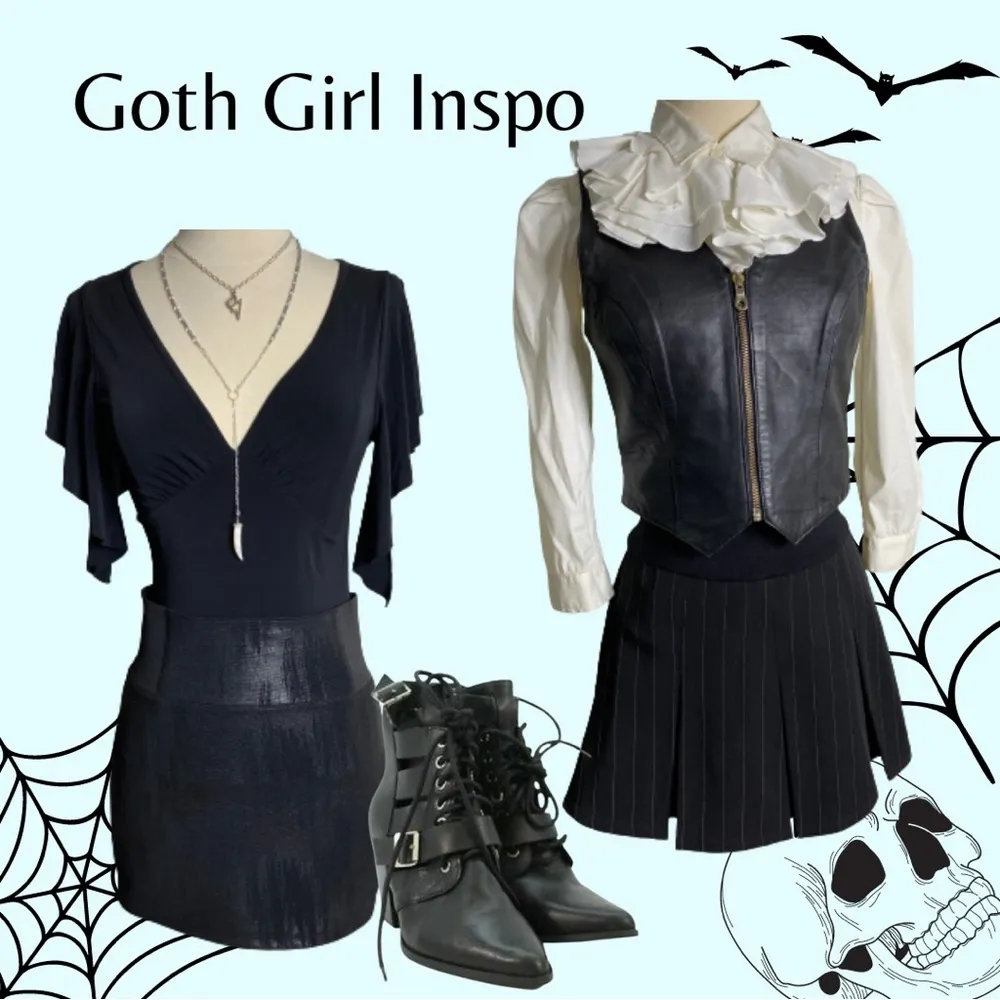 pinstripe pleated mini skirt Black - Image 3