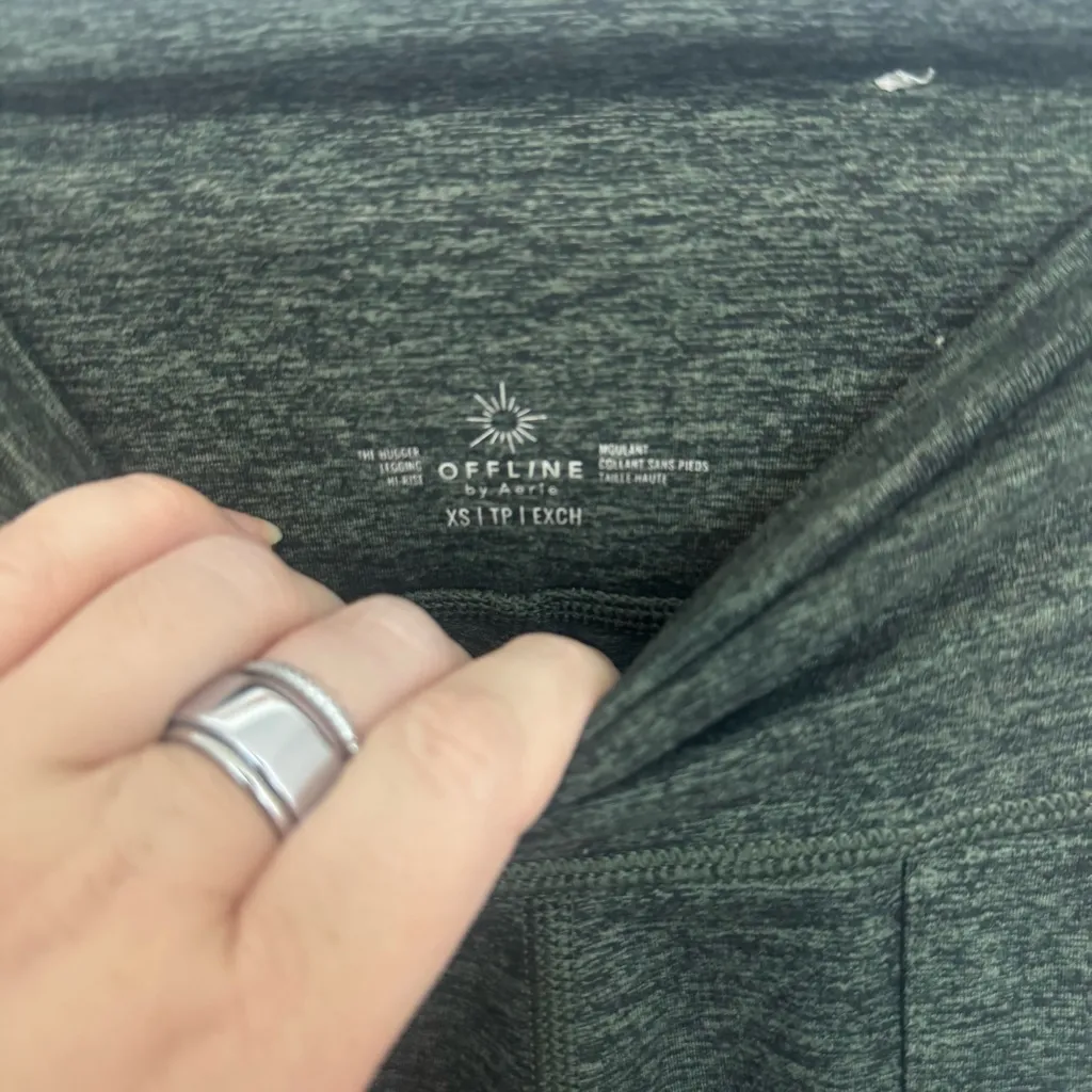 American Eagle Aerie Offline The Hugger Hi Rise Legging heathered green XS - Image 3