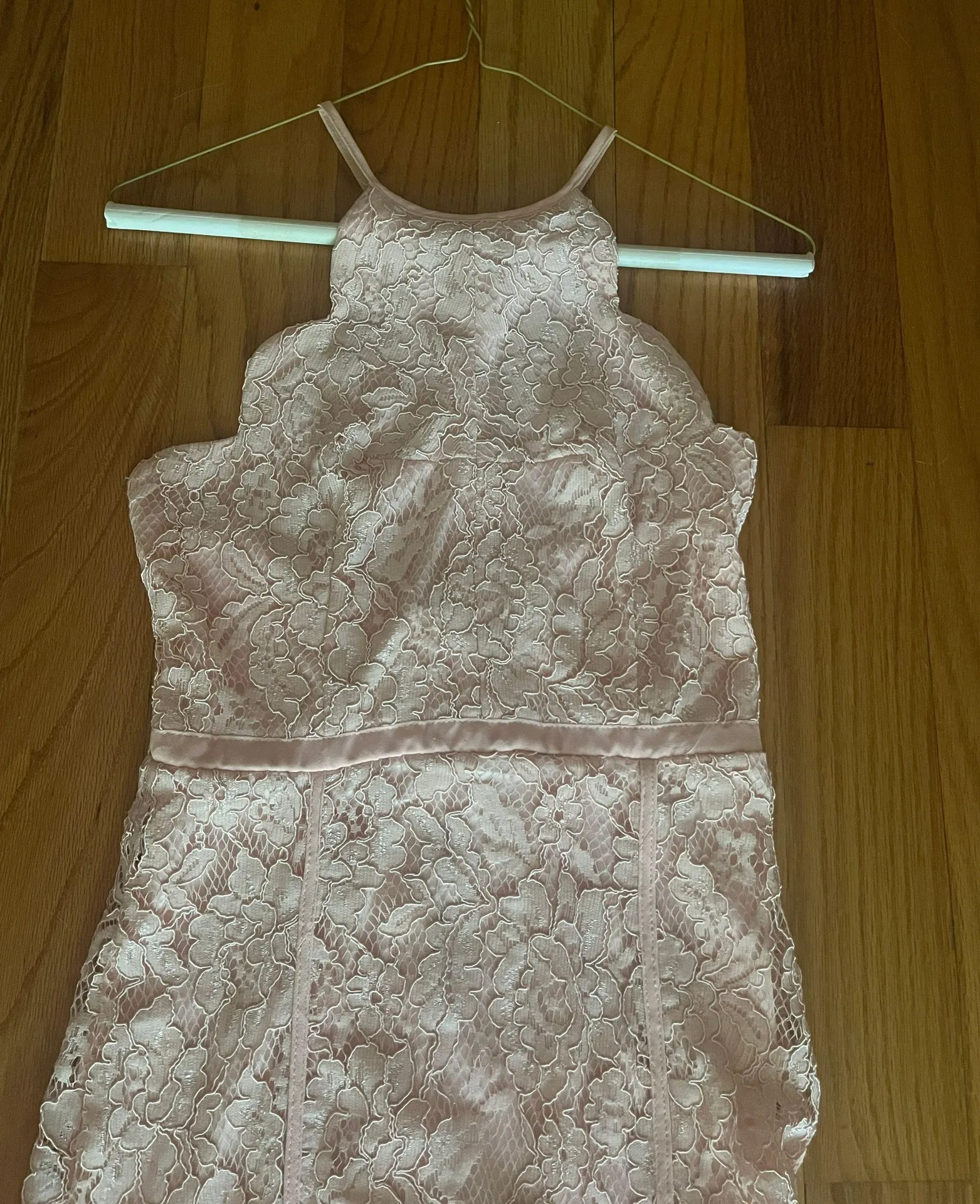 Baby Pink Lace Maxi Dress Size M - Image 4