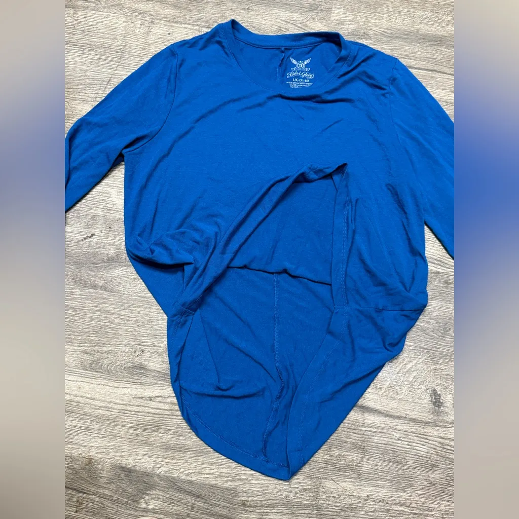 Faded Glory Vibrant Blue Long Sleeve Tee - Image 5