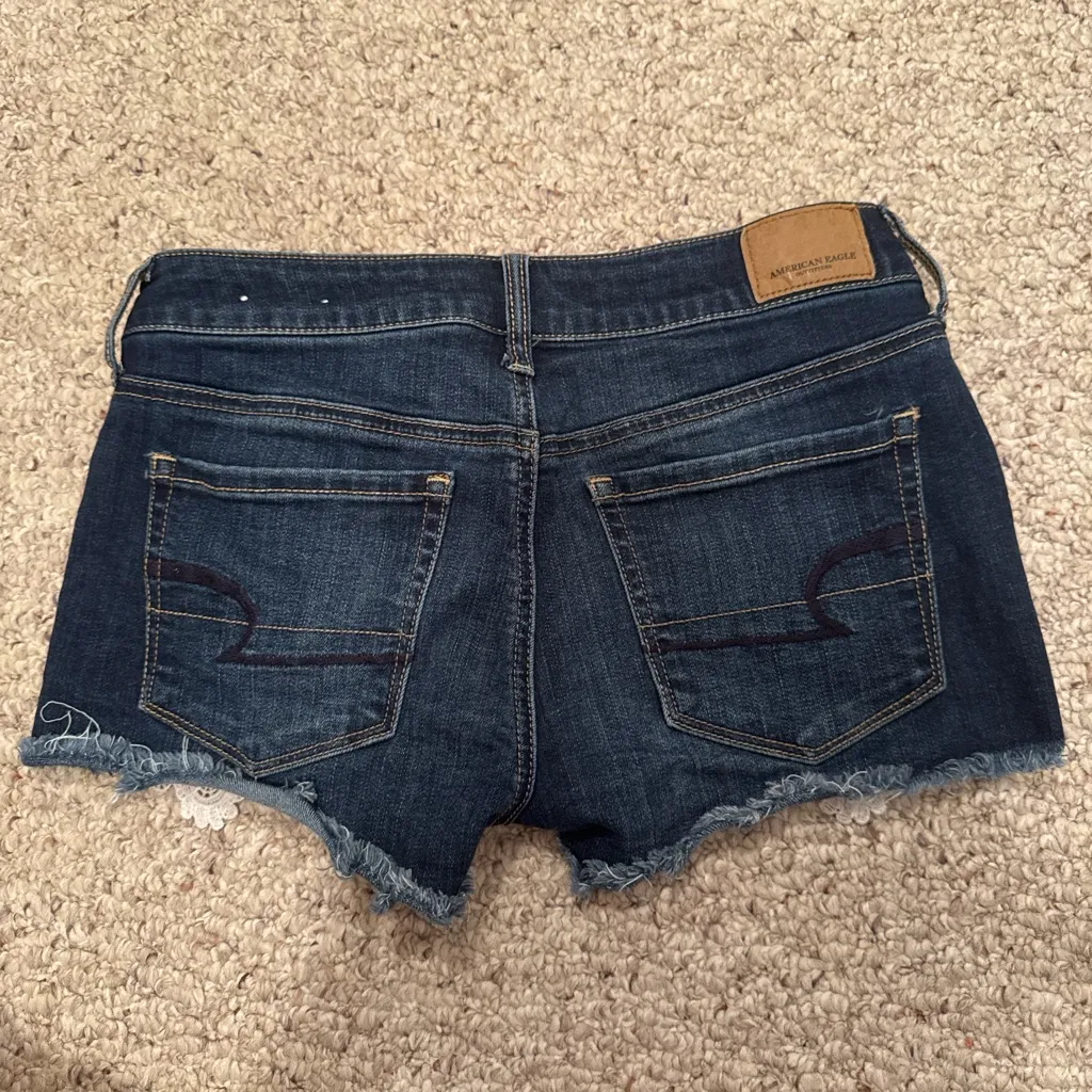 American Eagle Denim Shorts with Lace Detailing - Image 6