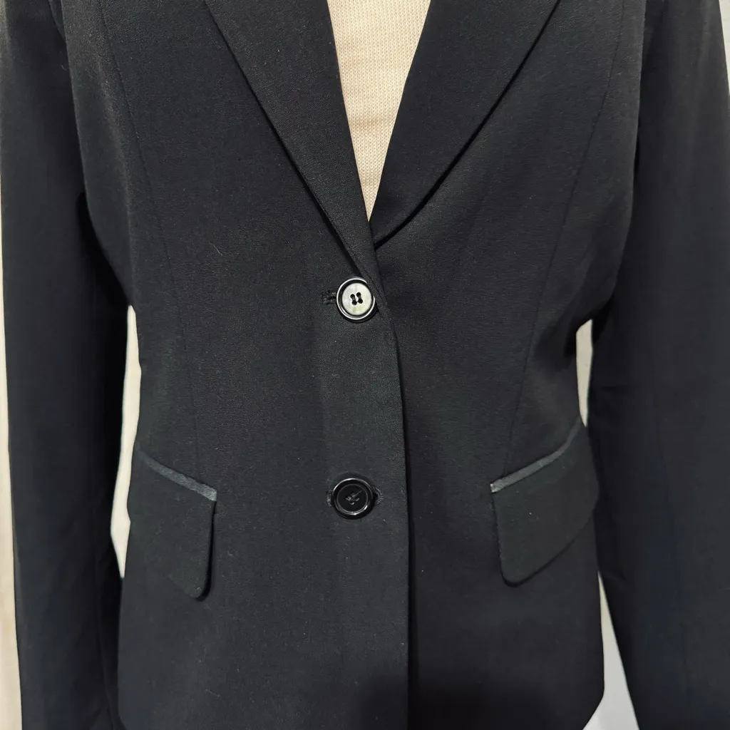 7th Avenue Suiting Collection New York & Company Women Black Suit‎ Jacket Size 6 - Image 8