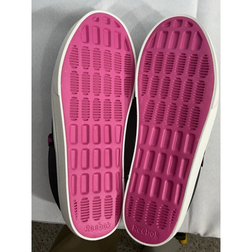Womans Reebok Memory Tech 7.5 Black Pink Leopard Slip On Quilted Sneakers NWOT - Image 7