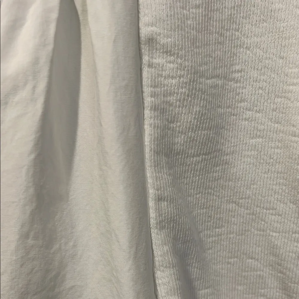 English Factory White Mixed Media Ruffle short sleeve dress size small - Image 7