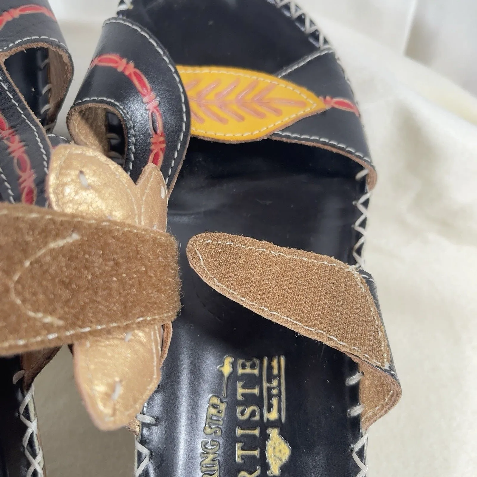 L'artiste Spring Step Cosima Black Multicolor Floral Slide Sandal Women's 36 5.5 - Image 6