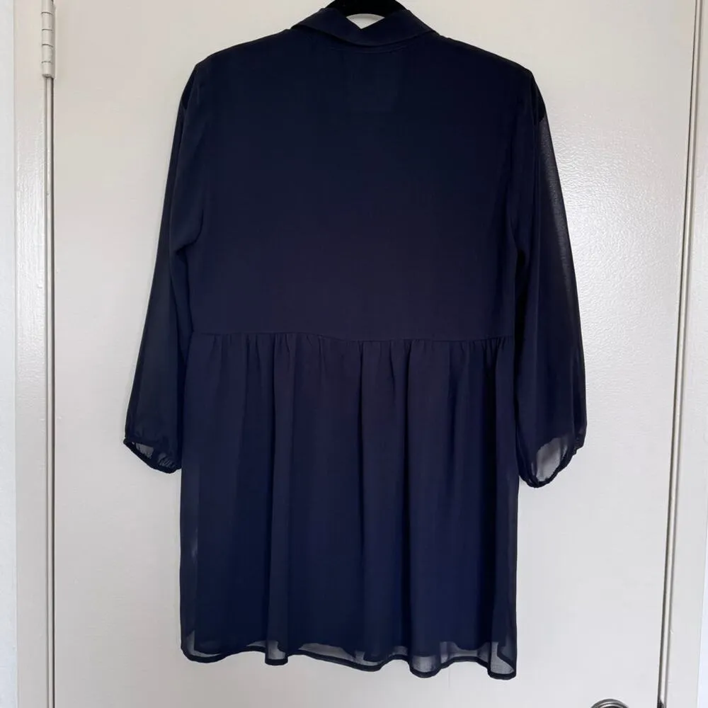 NWOT Ariat Rose Embroidered Sheer Button-Up Blouse Size Medium - Image 4