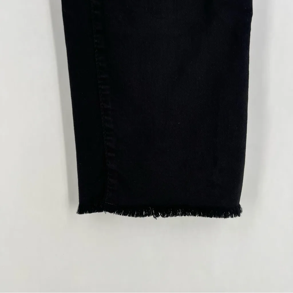 Anthropologie Pilcro Slim Straight Utility Pants Crop Cutoff Raw‎ Hem Stretch - Image 5