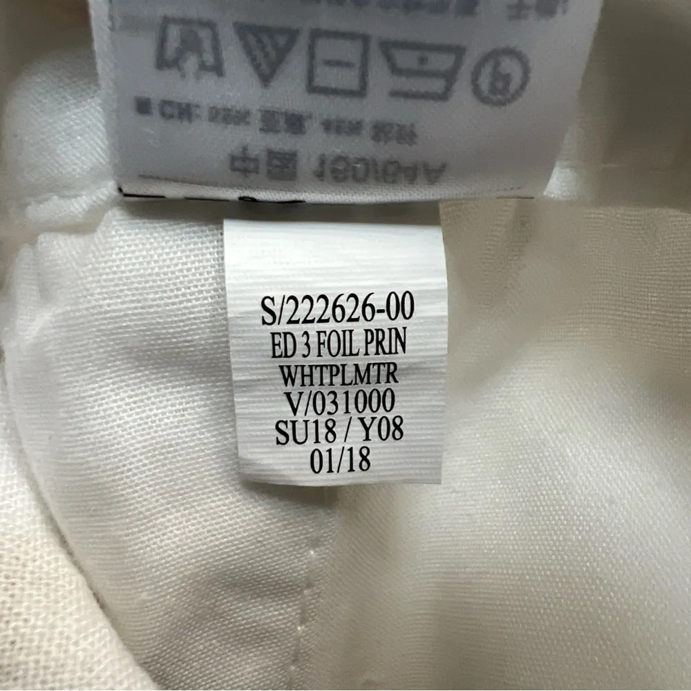 Old Navy White With Gold Palm Trees Linen Blend Casual Everyday Shorts‎ - Image 5