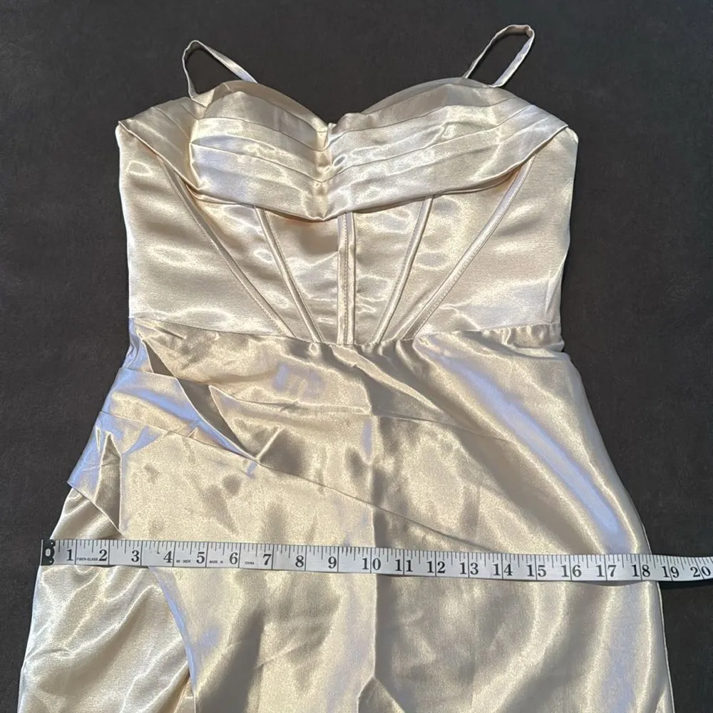 Women’s Full Length Prom Party Dress Criss Cross Straps Leg Slit Size 6 NWOT - Image 10