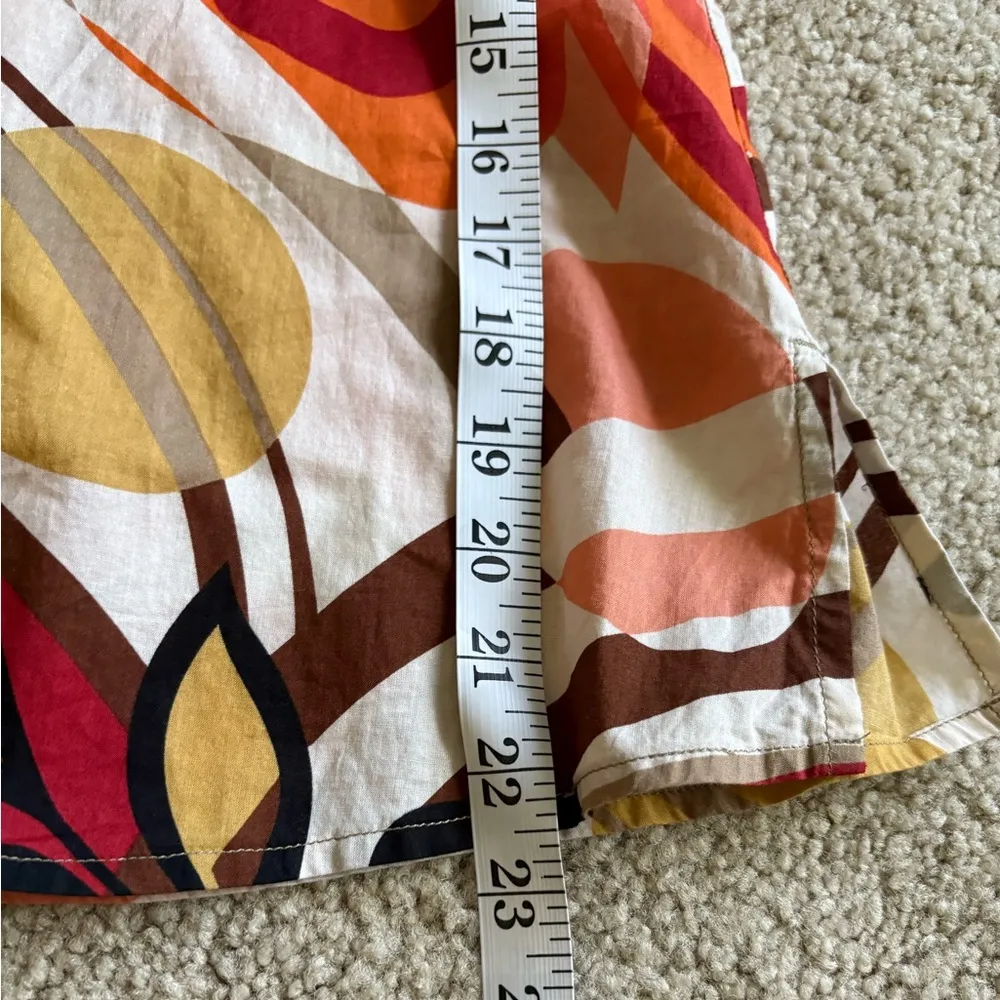 Orvis Vintage Retro 90s Y2K Floral Orange Yellow Button Up Blouse Size Small - Image 16