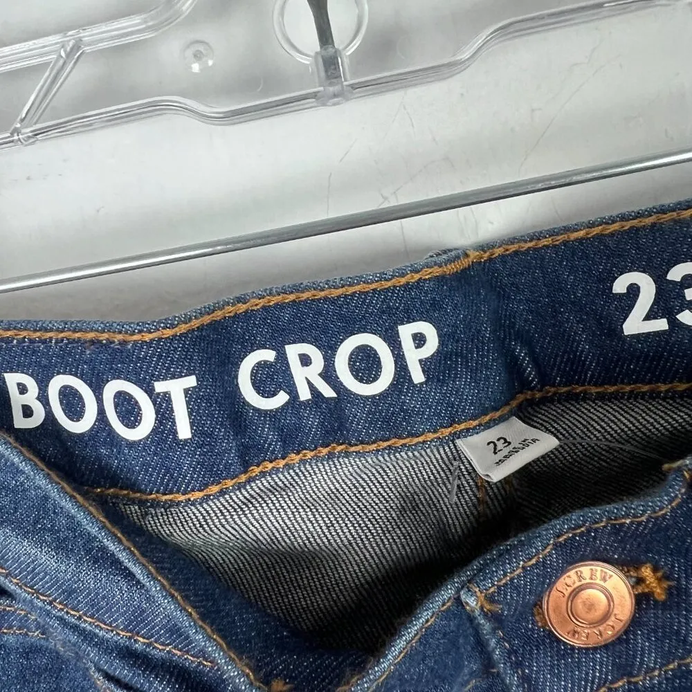 NWT J. Crew 9" Billie Mid-Rise Demi-Boot Crop Jean Lantern Wash Raw Hem Size 23 - Image 6