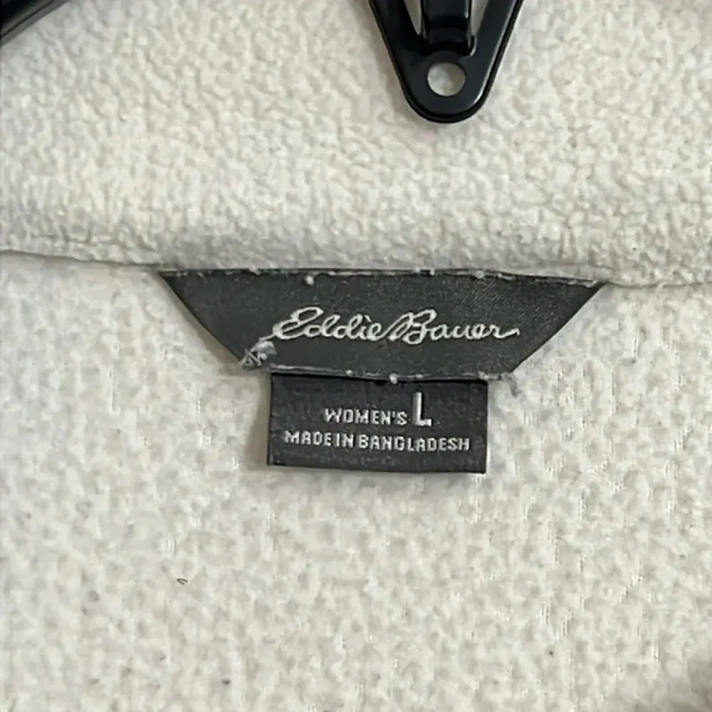 Eddie Bauer Women's Long Sleeve Fleece 1/4 Zip Pullover - Large - white - Image 4